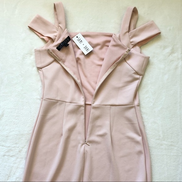 🆕 NWT Sami & Dani Blush Pink Cold Shoulder Dress - Picture 4 of 6